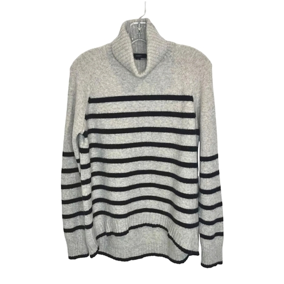 J. Crew Sweaters - J.Crew Tipped Cowl Neck Sweater Striped Supersoft Yarn Wool Alpaca Sz XL NWOT
